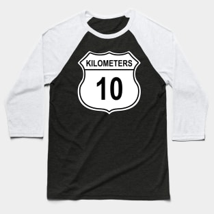 10k US Highway Sign Baseball T-Shirt